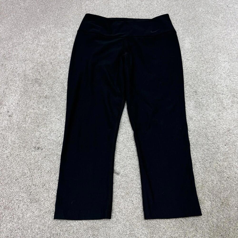 Nike Dri Fit Leggings Women’s Black Pull On Size Small Cropped